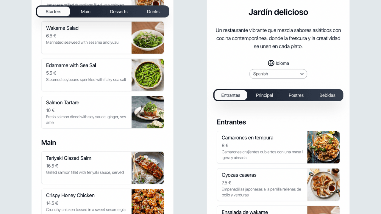Create a digital menu for my restaurant - step 3